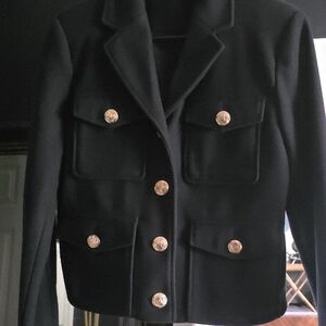 Elegant Navy Jacket with Gold Buttons